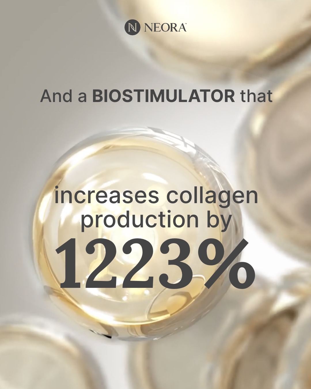 Increases collagen production by 1223%