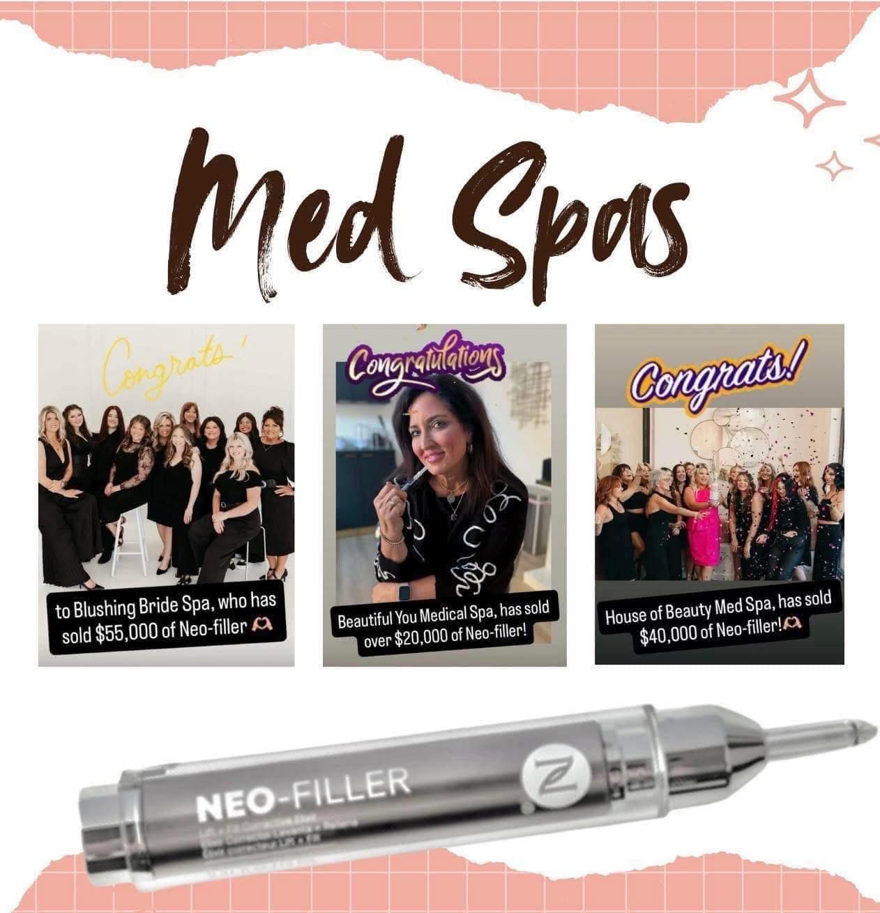 Med Spas offering Neo-Filler have seen double digits in sales